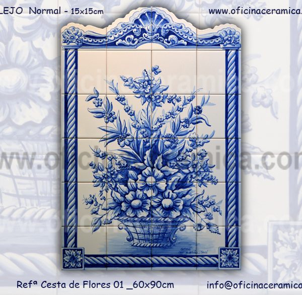 painel de Azulkejo com Florões e Jarrões