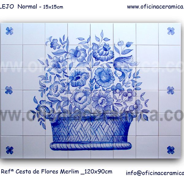Cesta de Flores Merlim 120x90cm