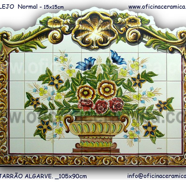 Oficina Tradicional - painel de Azulejos Jarrão Algarve 105x90cm