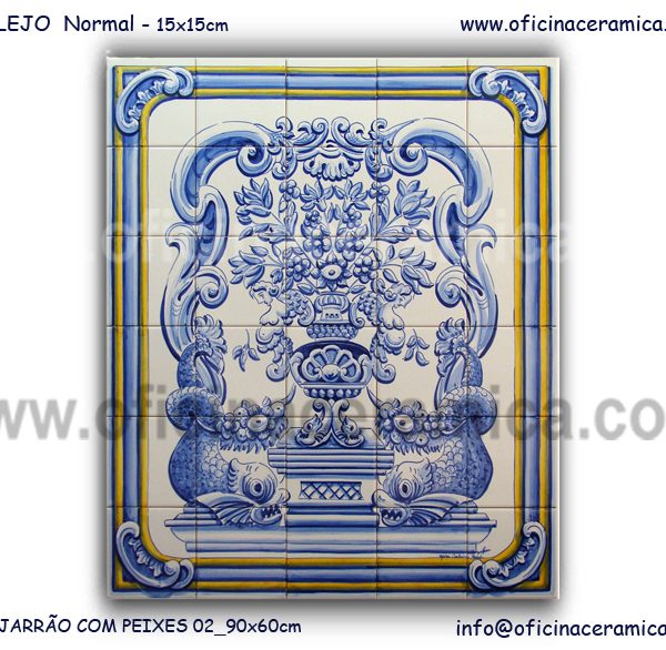 Jarrão c Peixes 02 75x90cm