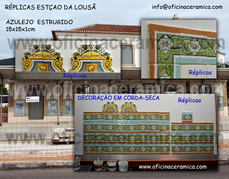 Réplica dos Azulejos da Estação da Lousã em Corda-Seca